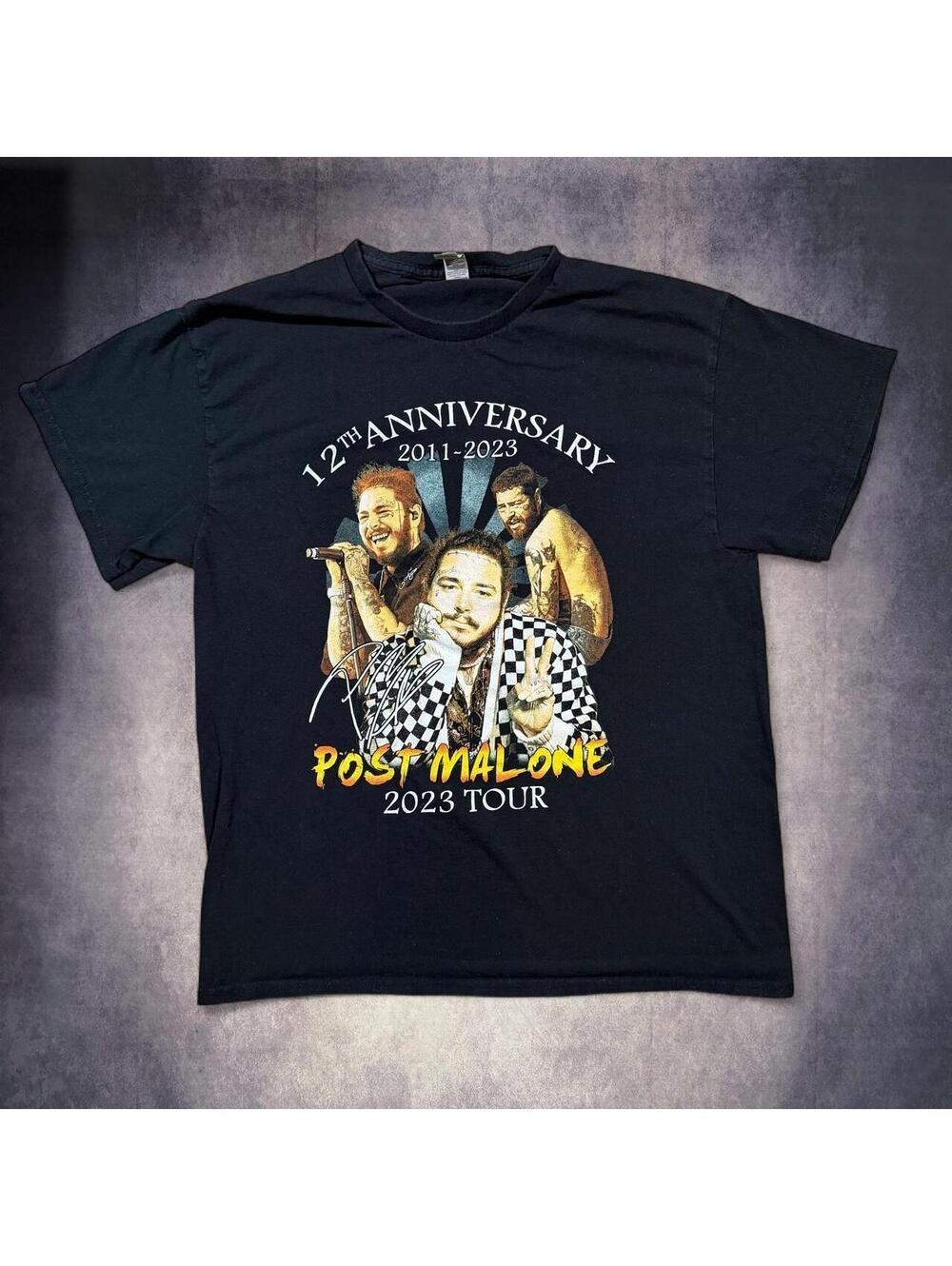 Rare Post Malone 12th Anniversary Tour T-shirt